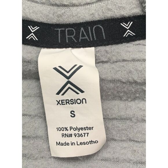 Xersion Grey Half-Zip Ribbed Texture Lightweight Breathable Hoodie Size Small - Picture 5 of 10